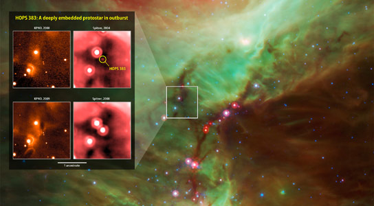 NASA Views Growth Spurt from Newborn Protostar