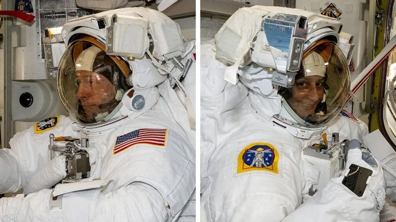NASA astronauts Nick Hague and Suni Williams Spacesuits