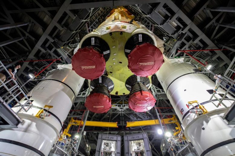 NASA’s Moon Rocket Joins Boosters