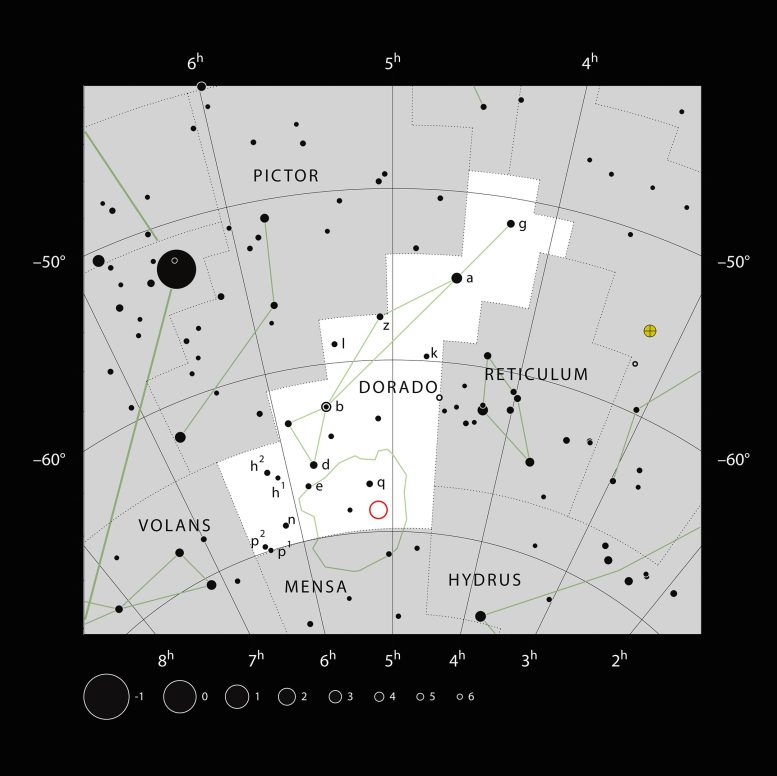 NGC 1850 Cluster in the Constellation Dorado