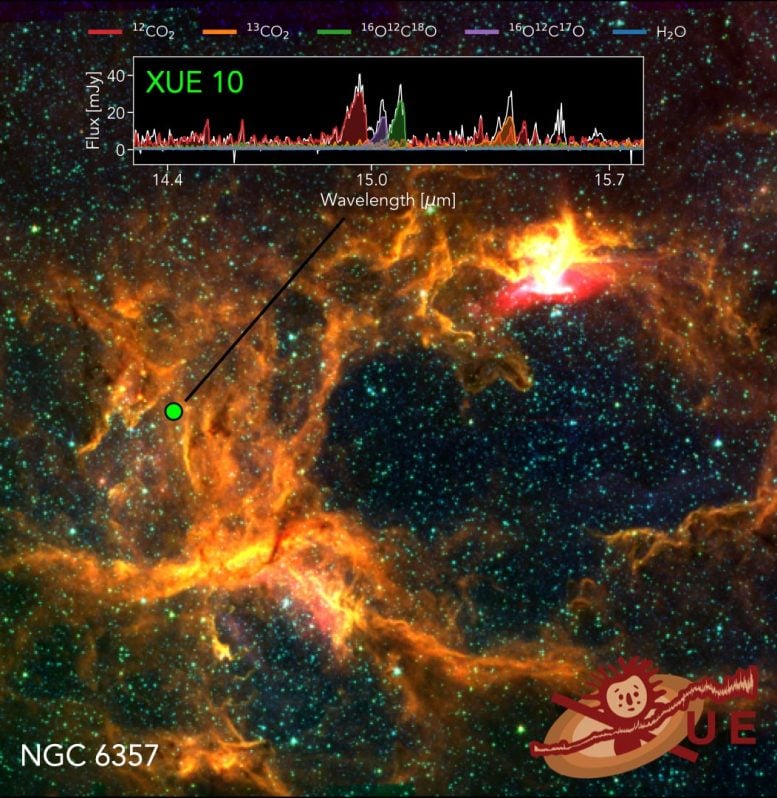 NGC 6357 With the Star XUE 10
