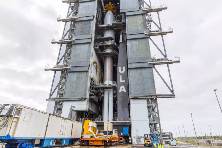 NOAA GOES-T Satellite Mounted Atop Atlas V Rocket