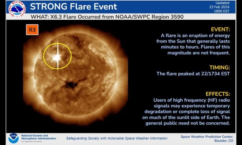 NOAA Solar Flare February 22 2024