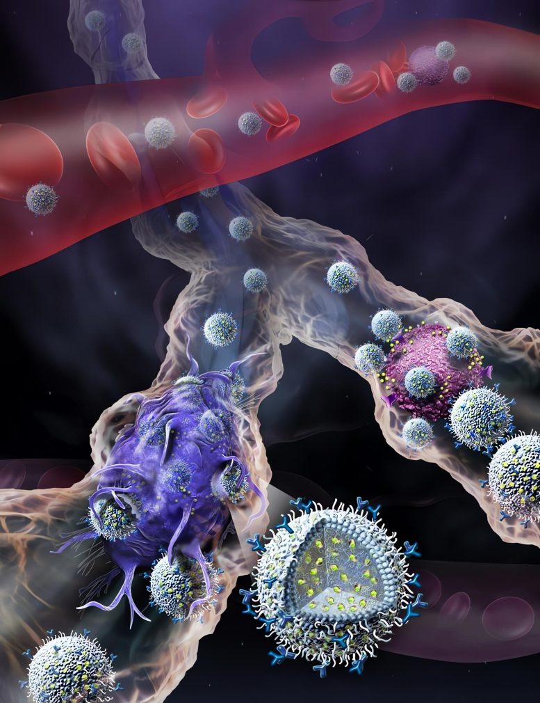 Nanogel Drug Delivery Illustration