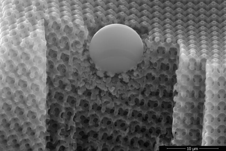 Supersonic microparticles of nanomaterial stability
