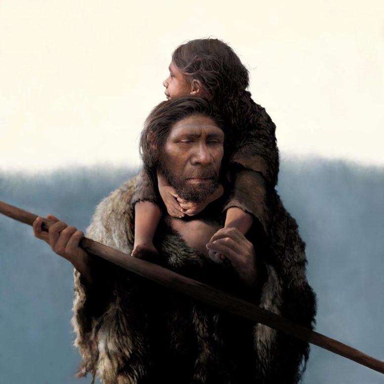 Neanderthal Father and Daughter