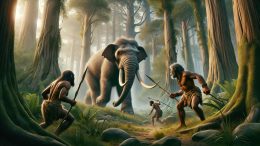 Neanderthals Hunting Elephant