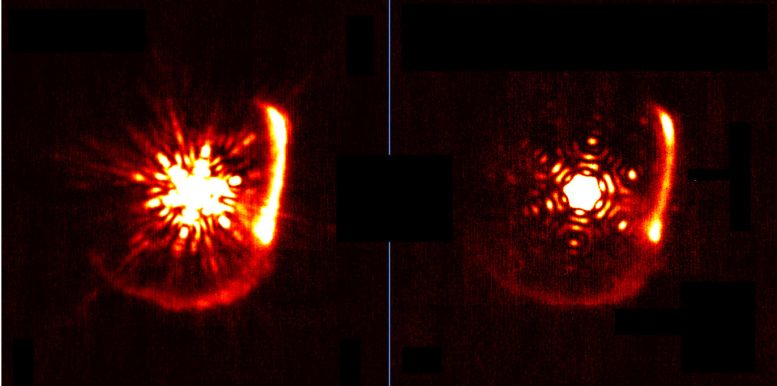 Immagini nel vicino infrarosso della struttura di polvere circumstellare in espansione di WR140