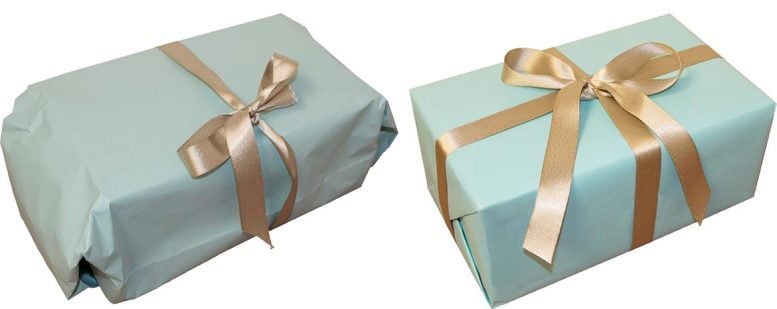 Neat vs Sloppy Gift Wrapping