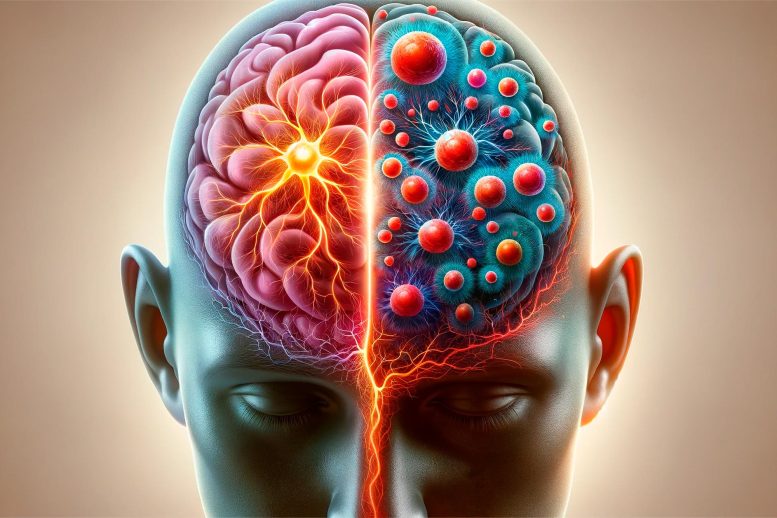 Neuroscience Brain Comparison Art Concept