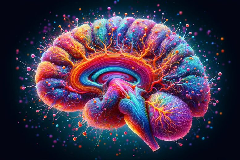 Neuroscience Detailed Brain Map Art