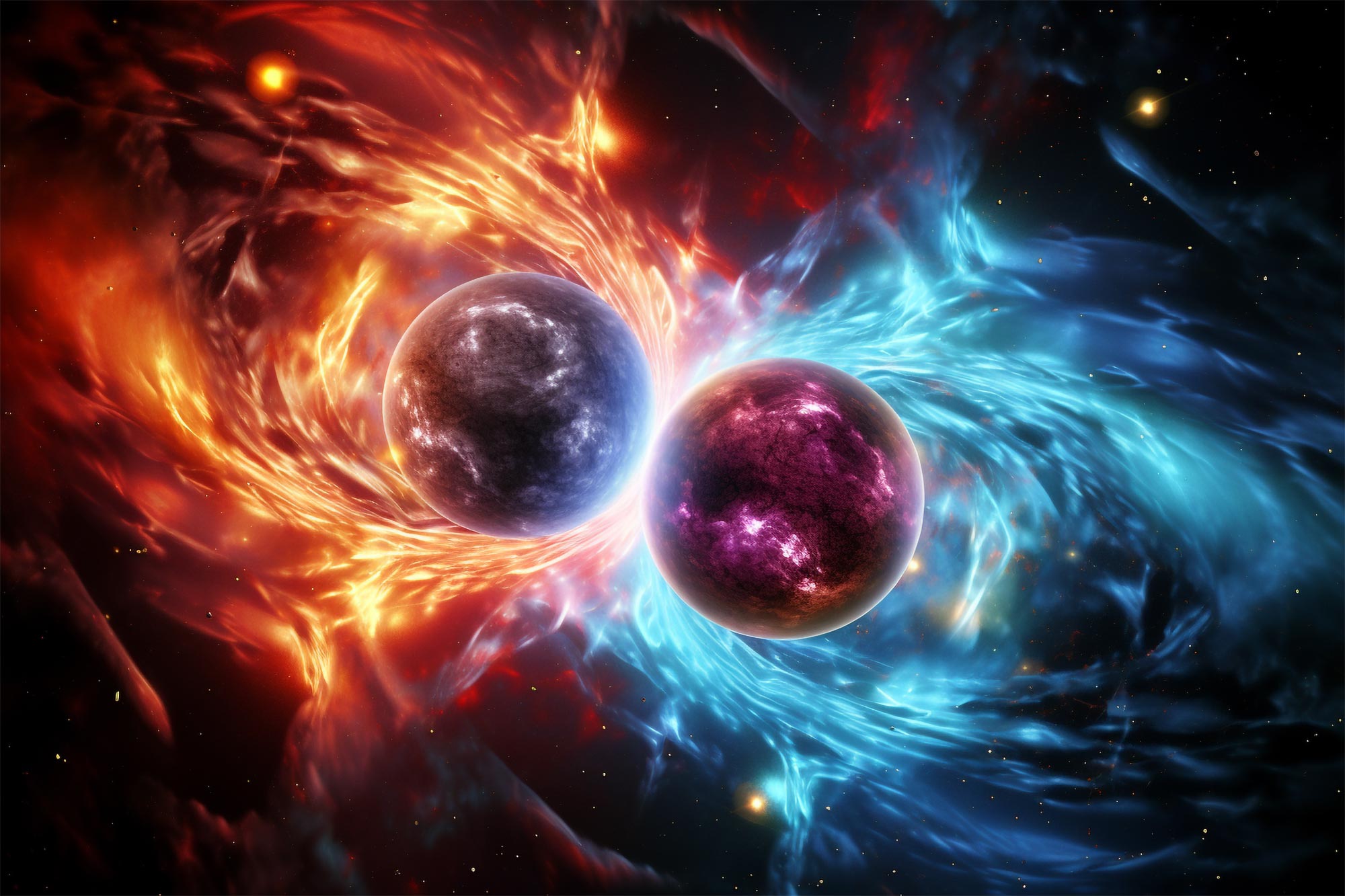 Kollisionen von Neutronensternen geben Aufschluss über die Expansion des Universums