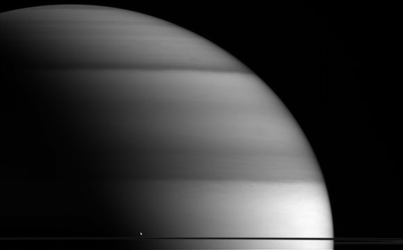 New Cassini Image Dew Drop of Saturn