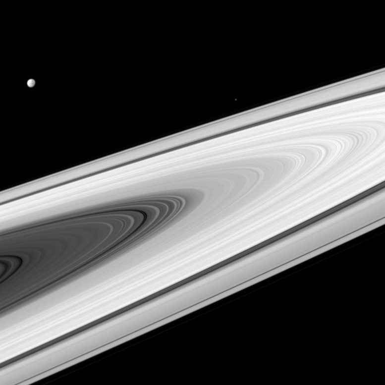 New Cassini Image Shows Dione and Epimetheus