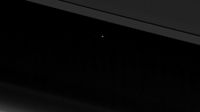 New Cassini Image Shows Earth Between the Rings of Saturn