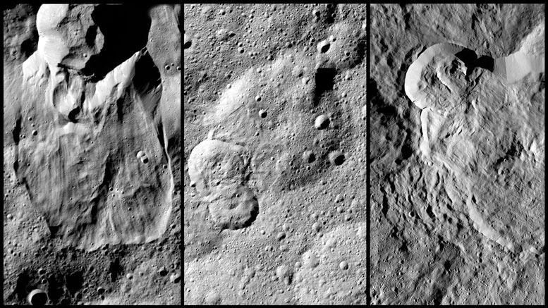 New Dawn Images Landslides on Ceres Reflect Ice Content