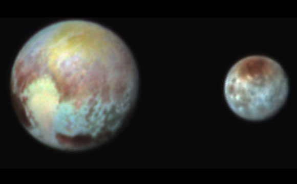 New False Color Image of Pluto and Charon