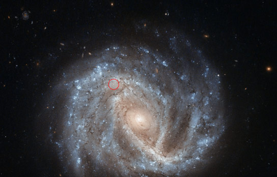 New Hubble Image Views Spiral Galaxy NGC 2441 and Supernova SN1995E