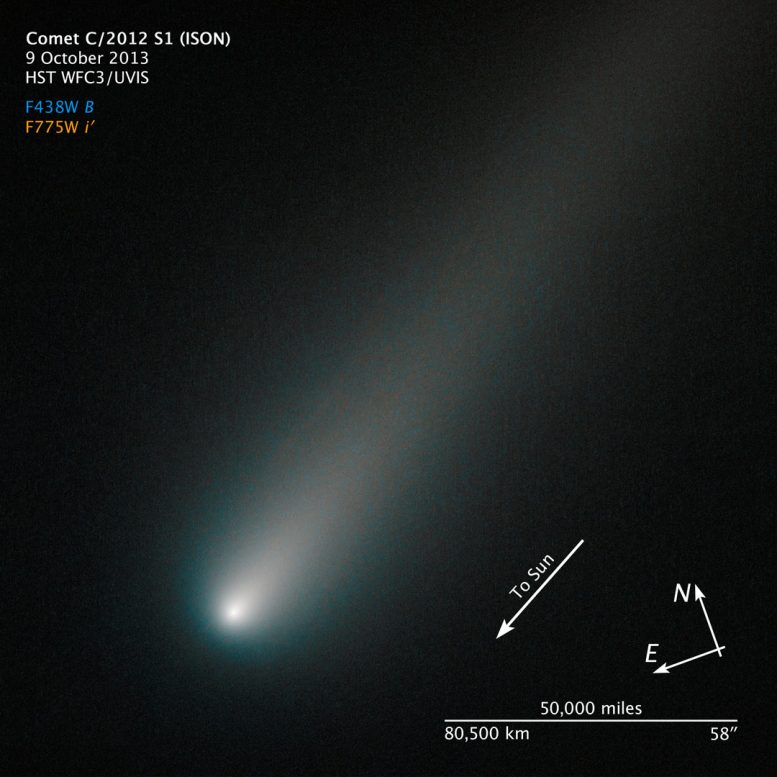 New Hubble Image of Comet ISON