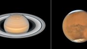 New Hubble Photos of Mars and Saturn