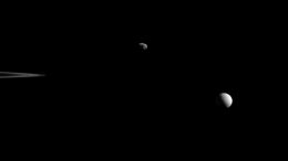 New Image of Saturn's Moons Janus and Mimas