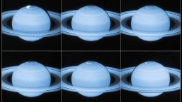 New Images of the Dancing Auroral Lights at Saturns North Pole