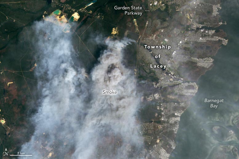 New Jersey Pine Barrens Ablaze 2025 Annotated