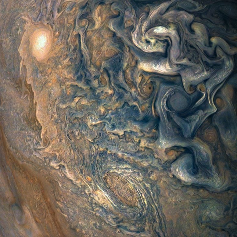 New Juno Image From High Above Jupiter's Clouds