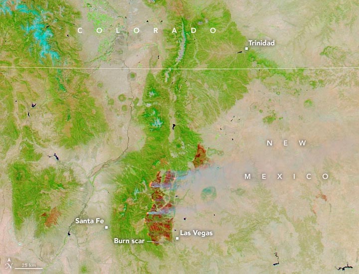 New Mexico Wildfire Burn Scars May 2022 Annotated