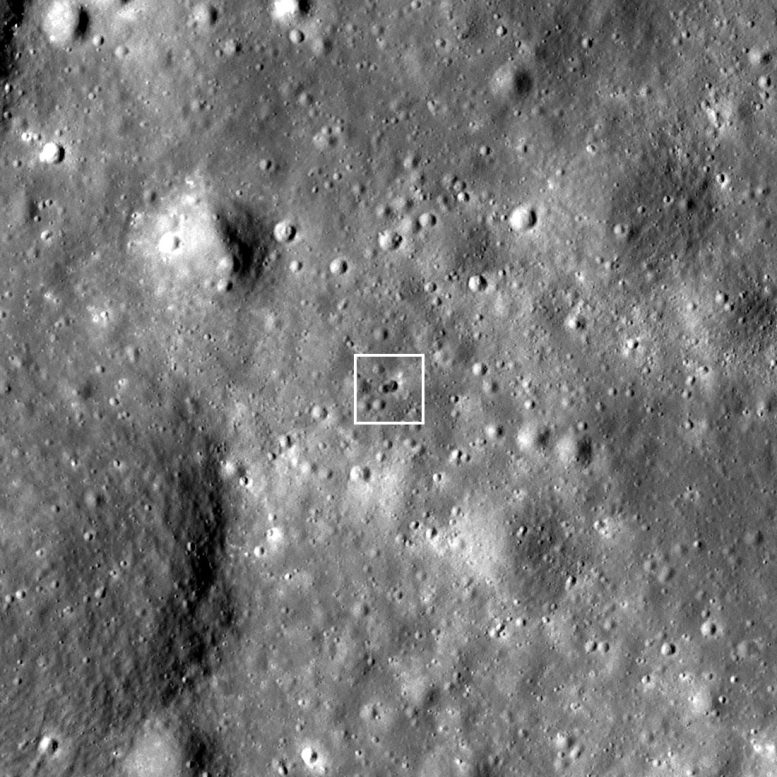 Nuovo cratere a doppio impatto Rocket Body