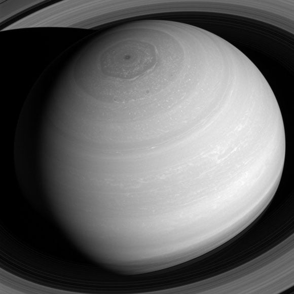 New View from Cassini Above Saturn