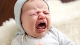 Newborn Infant Baby Crying Art Concept