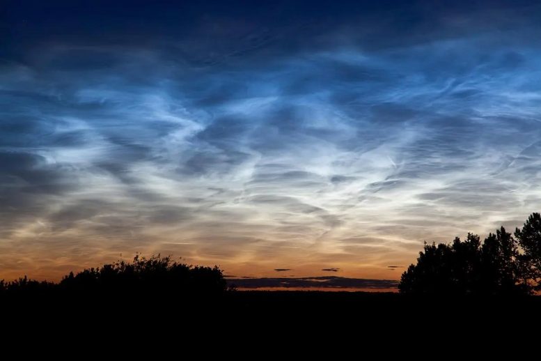 Noctilucent Clouds Edmonton, Alberta, Canada