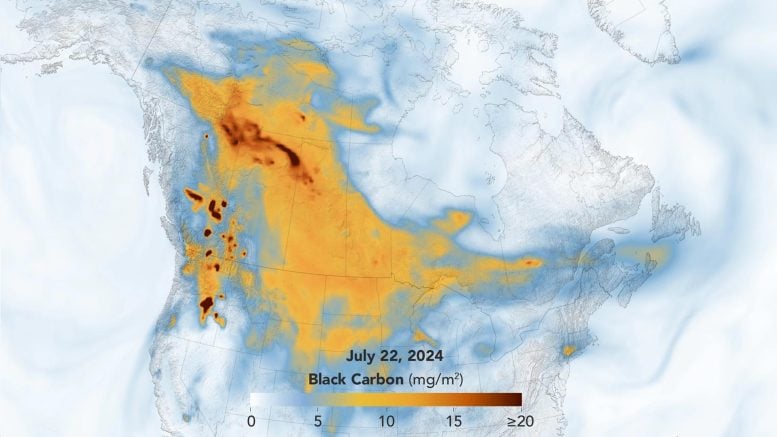 North America Black Carbon July 2024