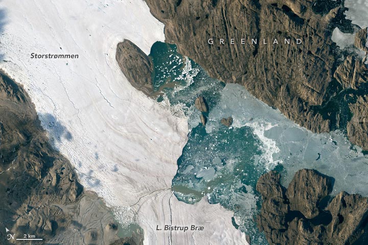 Northeast Greenland Glaciers July 25 2023 Annotated