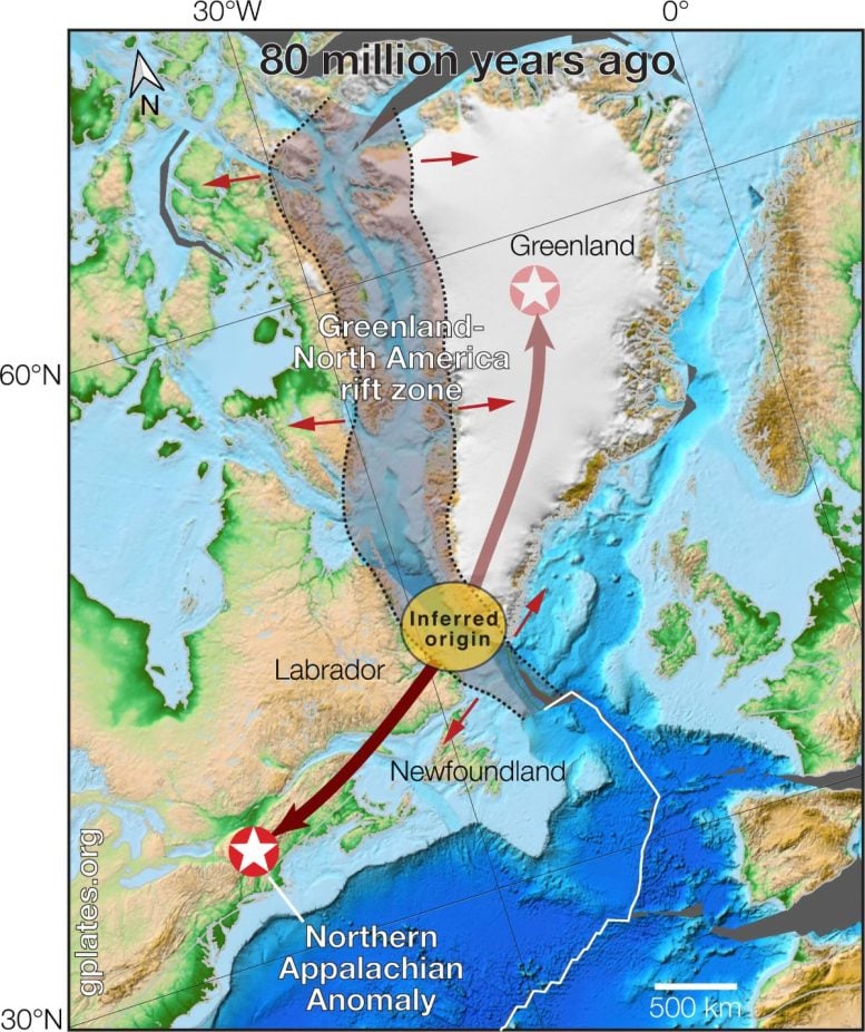 Hidden Heat Beneath the U.S. Traced to Ancient Rift With Greenland