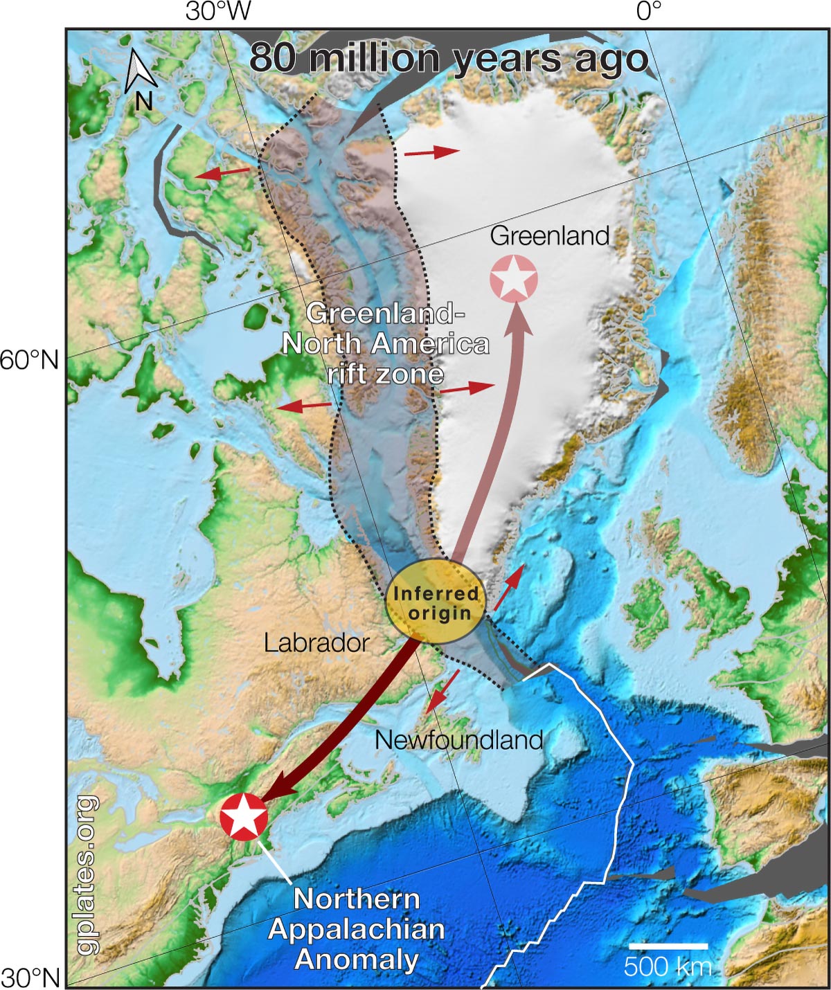 Hidden Heat Beneath the U.S. Traced to Ancient Rift With Greenland