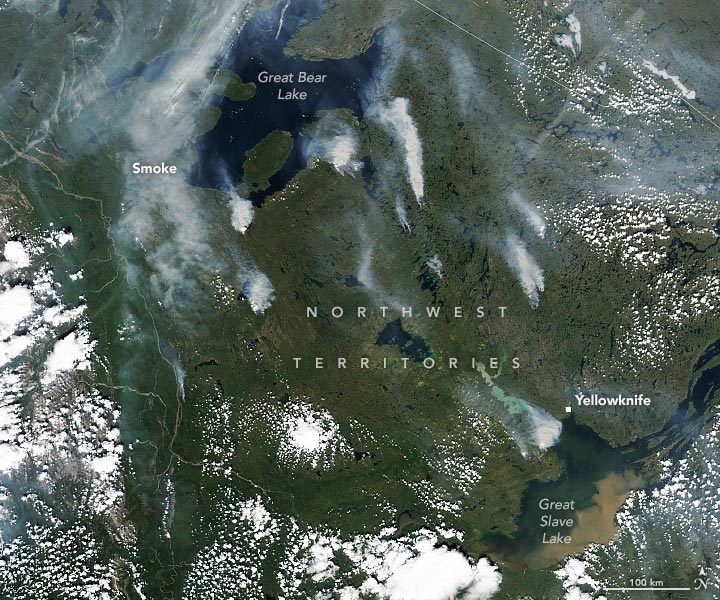 Northern Canada Fires July 2022 Annotated