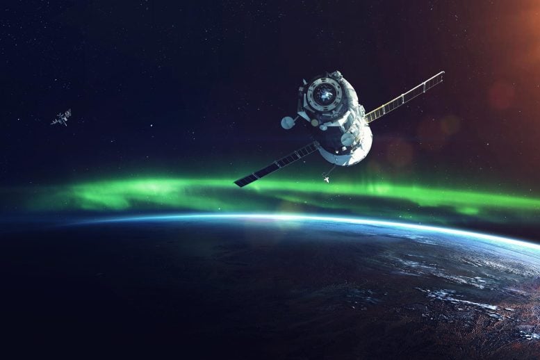 Northern Lights (Aurora Borealis) Space Satellite