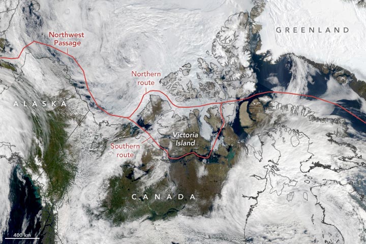 Northwest Passage August 2021 Annotated