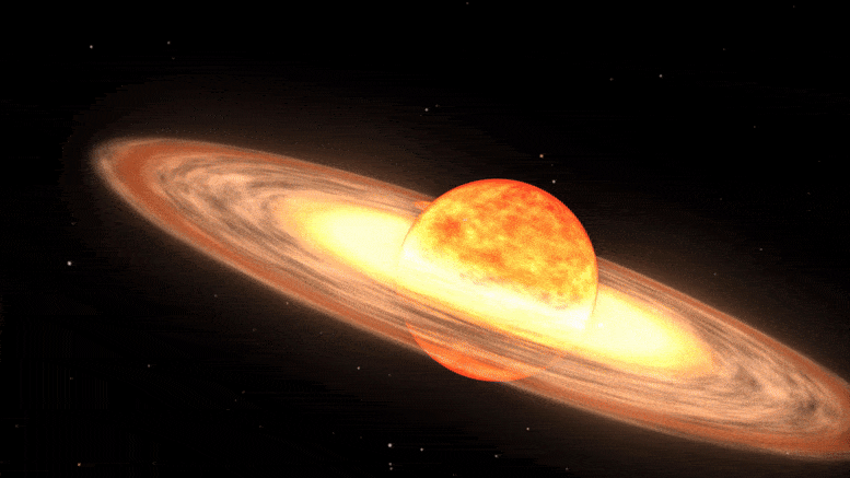 Explozie Nova Steaua gigantică roșie și pitica albă orbitează reciproc