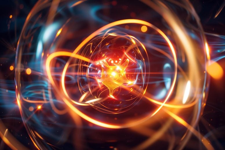Nuclear Fusion Reaction Art Concept