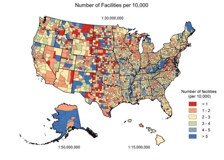 Number of Vaccination Facilities USA