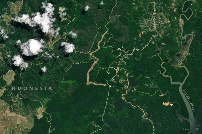 Nusantara Indonesia From Space 2022 Annotated