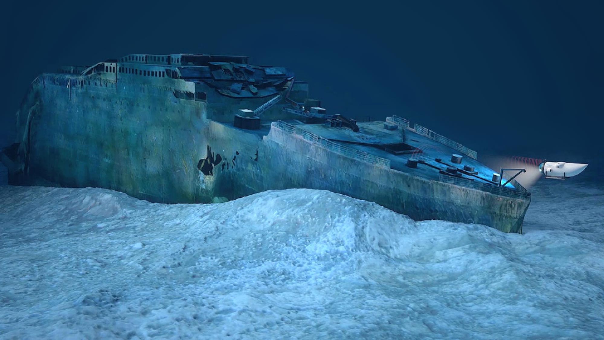 titanic pictures inside underwater