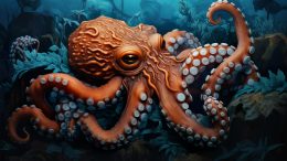 Octopus Sleeping Art Concept