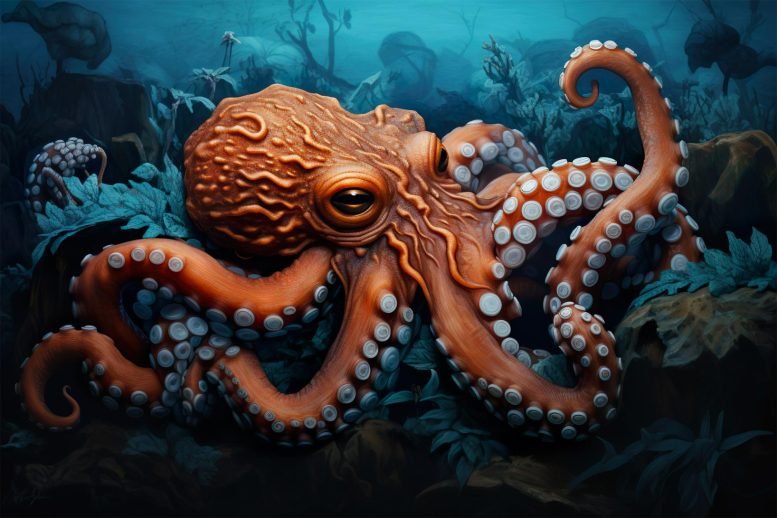 Octopus Sleeping Art Concept