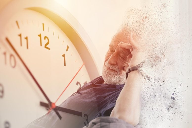 Old Man Clock Time Alzheimer's Dementia