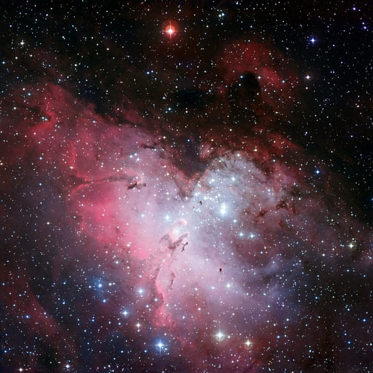 Old Stars in Eagle Nebula Show Evidence for Accretion