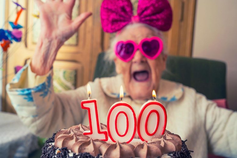 Old Woman Birthday 100